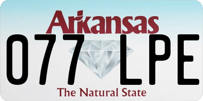 AR license plate 077LPE