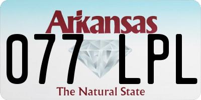 AR license plate 077LPL