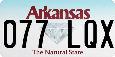 AR license plate 077LQX