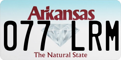 AR license plate 077LRM