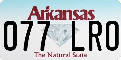 AR license plate 077LRO
