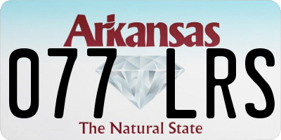AR license plate 077LRS