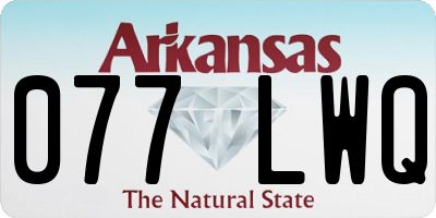 AR license plate 077LWQ