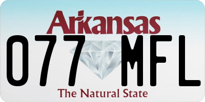 AR license plate 077MFL