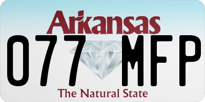 AR license plate 077MFP