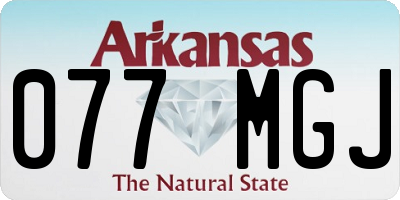 AR license plate 077MGJ