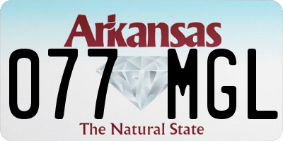 AR license plate 077MGL