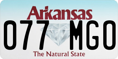 AR license plate 077MGO