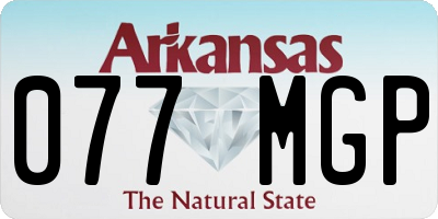 AR license plate 077MGP
