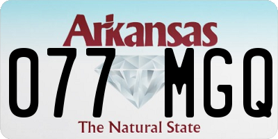 AR license plate 077MGQ