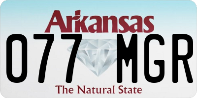 AR license plate 077MGR