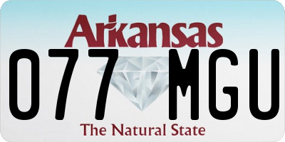 AR license plate 077MGU