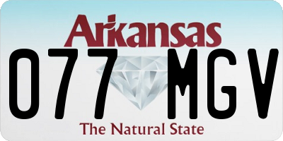 AR license plate 077MGV