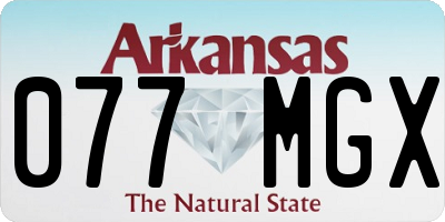 AR license plate 077MGX