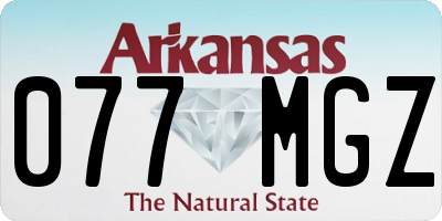 AR license plate 077MGZ