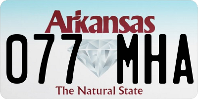 AR license plate 077MHA