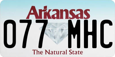 AR license plate 077MHC
