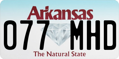 AR license plate 077MHD