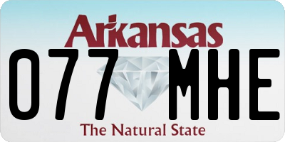 AR license plate 077MHE