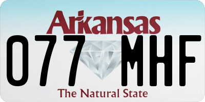 AR license plate 077MHF