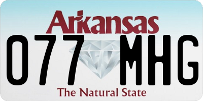 AR license plate 077MHG