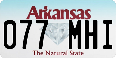 AR license plate 077MHI