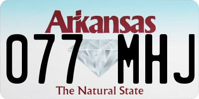 AR license plate 077MHJ