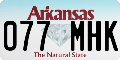 AR license plate 077MHK