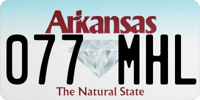 AR license plate 077MHL