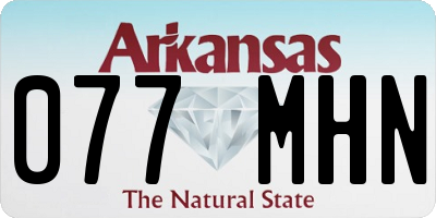 AR license plate 077MHN