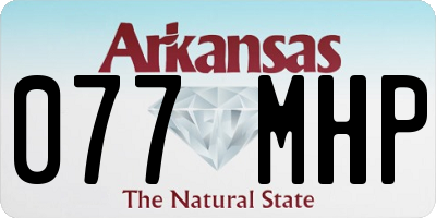 AR license plate 077MHP