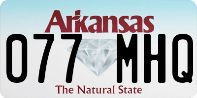 AR license plate 077MHQ