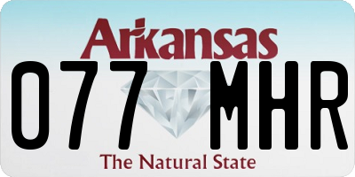 AR license plate 077MHR