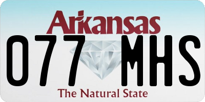 AR license plate 077MHS