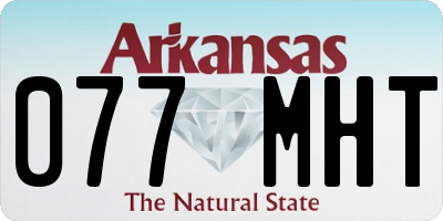AR license plate 077MHT