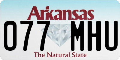 AR license plate 077MHU