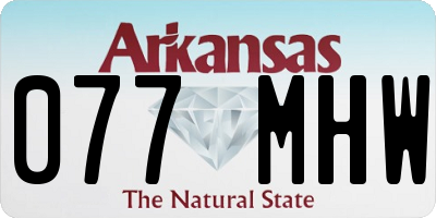 AR license plate 077MHW