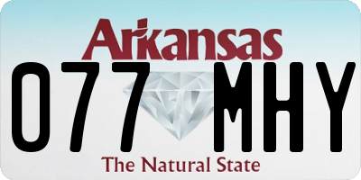 AR license plate 077MHY