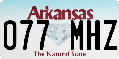 AR license plate 077MHZ