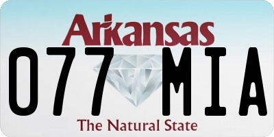 AR license plate 077MIA