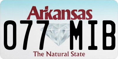 AR license plate 077MIB