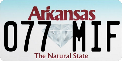 AR license plate 077MIF