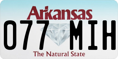 AR license plate 077MIH