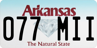 AR license plate 077MII