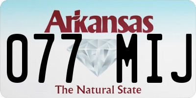 AR license plate 077MIJ