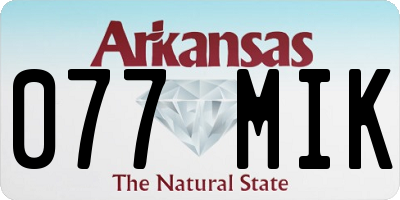 AR license plate 077MIK