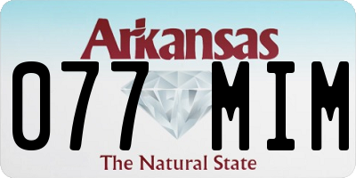 AR license plate 077MIM