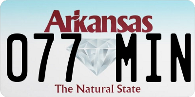 AR license plate 077MIN
