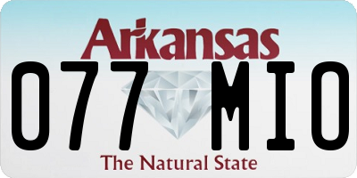 AR license plate 077MIO