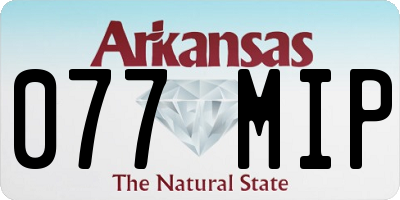 AR license plate 077MIP